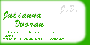 julianna dvoran business card